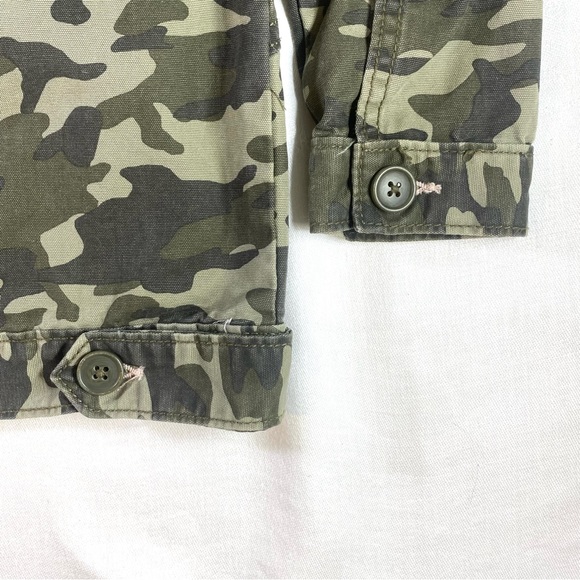 Gymboree Girls Military Jacket Camo Olive Embroidered Girlhoodcore Size 5/6 EUC - Picture 6 of 10